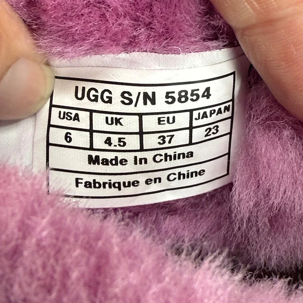 UGG Mini Boots Suede Leather Sheepskin‎ Lined SugarPlum Women's Size 6